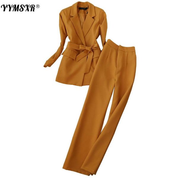 women's two piece pants suit high-quality professional wear interview ladies blazer jacket elegant wide-leg two-piece 2021, White
women's two piece pants suit high-quality professional wear interview ladies blazer jacket elegant wide-leg two-piece 2021, White