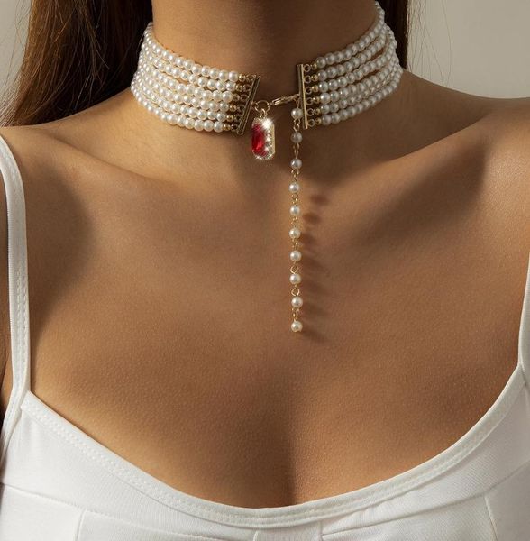 chokers jl fashion round bead baroque pearl necklace gold plated ethnic square gem choker, Golden;silver
chokers jl fashion round bead baroque pearl necklace gold plated ethnic square gem choker, Golden;silver