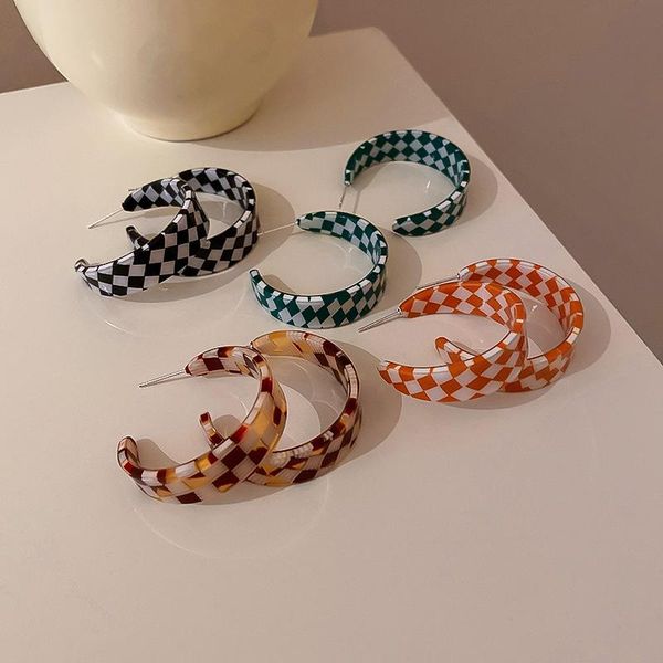 hoop & huggie permih fashion simple big earrings for women multi-color acrylic plaid vintage female 2021 trend, Golden;silver
hoop & huggie permih fashion simple big earrings for women multi-color acrylic plaid vintage female 2021 trend, Golden;silver