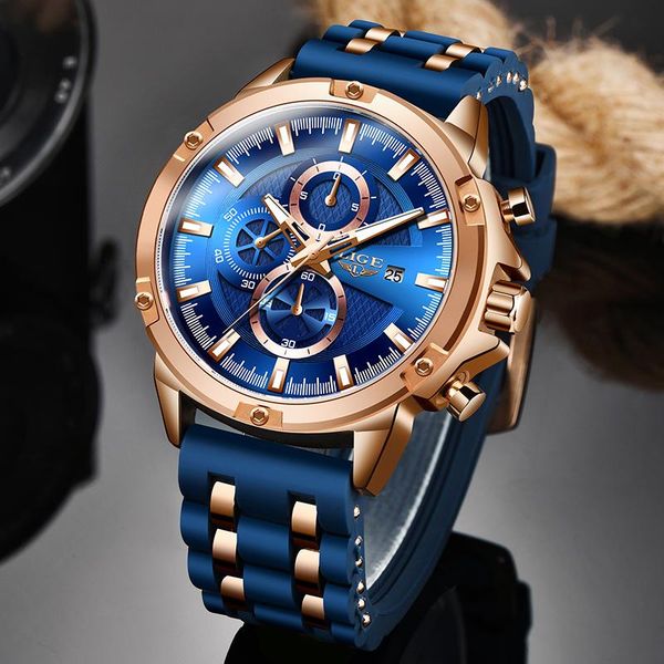 wristwatches relogio masculino lige2021 mens blue watch silicone strap gold watches for men waterproof business quartz, Slivery;brown
wristwatches relogio masculino lige2021 mens blue watch silicone strap gold watches for men waterproof business quartz, Slivery;brown