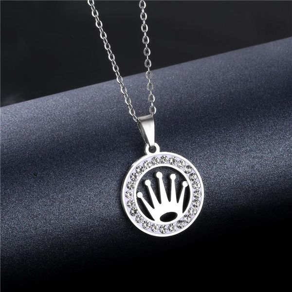 chokers stainless steel necklace mosaic crysta crown pendants accessories chain fashion female simple jewelry wedding gifts, Golden;silver
chokers stainless steel necklace mosaic crysta crown pendants accessories chain fashion female simple jewelry wedding gifts, Golden;silver