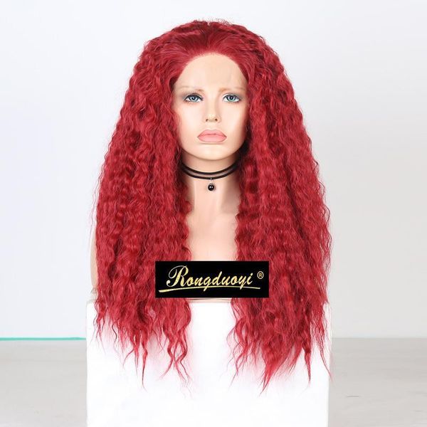 red color heat resistant hair synthetic lace front wig long kinky curly wigs for women part cosplay wigs1, Black
red color heat resistant hair synthetic lace front wig long kinky curly wigs for women part cosplay wigs1, Black