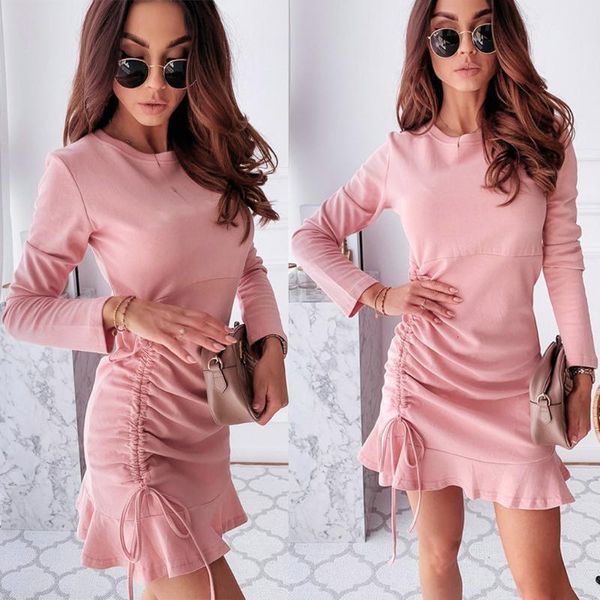 casual dresses women autumn fall solid long sleeve evening party o neck beach mini female roupa feminina vestido l7m4, Black;gray
casual dresses women autumn fall solid long sleeve evening party o neck beach mini female roupa feminina vestido l7m4, Black;gray