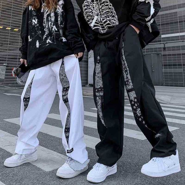 stitching for men's high street guochao cashew nuts flower tide harajuku vibe style loose sports pants2021, Black
stitching for men's high street guochao cashew nuts flower tide harajuku vibe style loose sports pants2021, Black