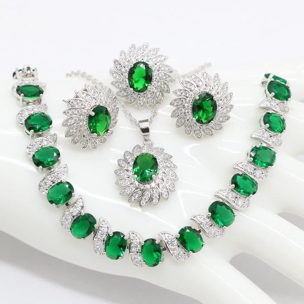 earrings & necklace green zirconia jewelry sets sterling silver color trendy europe pendant earring bracelet ring for women gift
earrings & necklace green zirconia jewelry sets sterling silver color trendy europe pendant earring bracelet ring for women gift