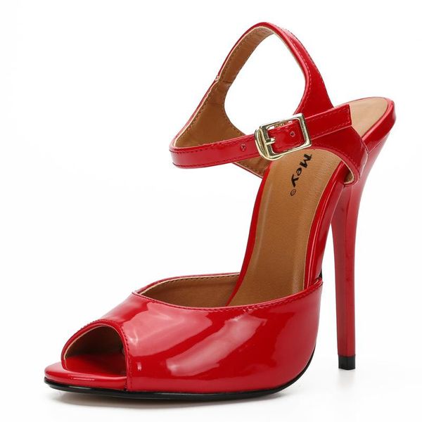 dress shoes peep toe 13.5cm thin high heels sandals women patent leather buckle strap classics fashion party 2021, Black
dress shoes peep toe 13.5cm thin high heels sandals women patent leather buckle strap classics fashion party 2021, Black