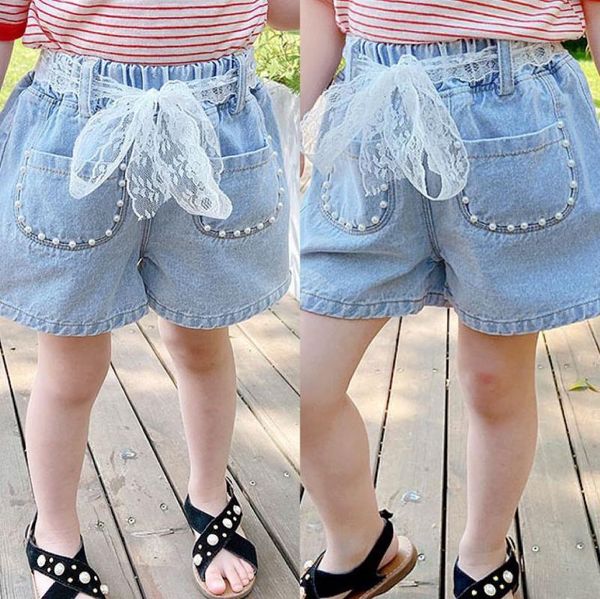 children beaded denim shorts summer girls high waist pants children's trousers 3-8 years old clothing, Black
children beaded denim shorts summer girls high waist pants children's trousers 3-8 years old clothing, Black