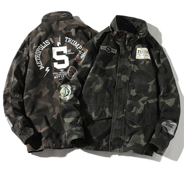 men's jackets hip hop jacket spring and autumn loose collar coat casual camouflage big code nqmw, Black;brown
men's jackets hip hop jacket spring and autumn loose collar coat casual camouflage big code nqmw, Black;brown