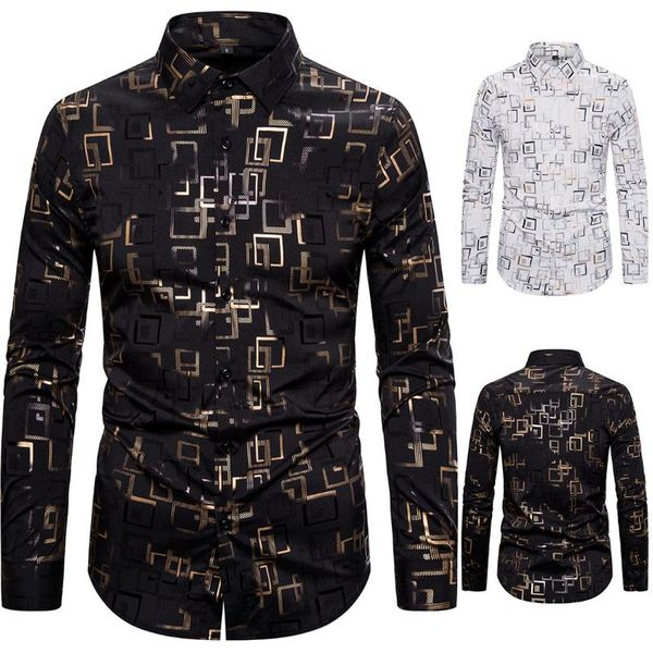 men's casual shirts 2021 long-sleeved european/american nightclub fashion stamping printed stretch non-iron slim fit shirt, White;black
men's casual shirts 2021 long-sleeved european/american nightclub fashion stamping printed stretch non-iron slim fit shirt, White;black