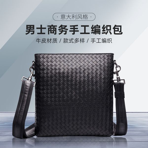 leisure fashion shoulder bag men's busins office diagonal hand woven cow leather
leisure fashion shoulder bag men's busins office diagonal hand woven cow leather