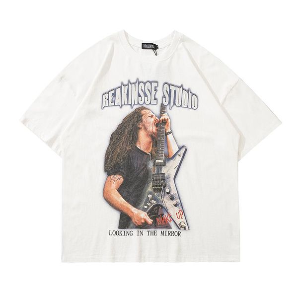 men's t-shirts play the guitar streetwear punk t-shirt men hip hop print harajuku t shirt summer short sleeve cotton casual tees, White;black
men's t-shirts play the guitar streetwear punk t-shirt men hip hop print harajuku t shirt summer short sleeve cotton casual tees, White;black