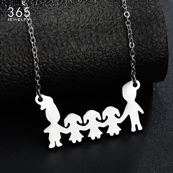 love family necklace for children stainless steel mama dad three girls pendant kids birthday gift chains, Silver
love family necklace for children stainless steel mama dad three girls pendant kids birthday gift chains, Silver