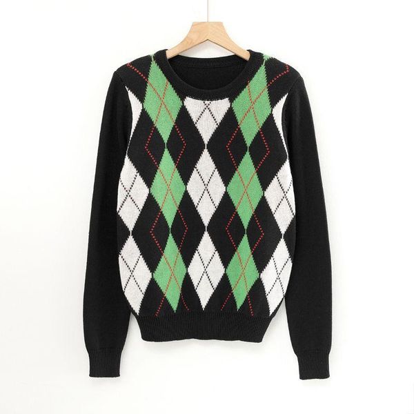 women's sweaters heydress 2021 winter women geometric pattern argyle pullovers lady loose o-neck knitted female long sleeve jumper muje, White;black
women's sweaters heydress 2021 winter women geometric pattern argyle pullovers lady loose o-neck knitted female long sleeve jumper muje, White;black