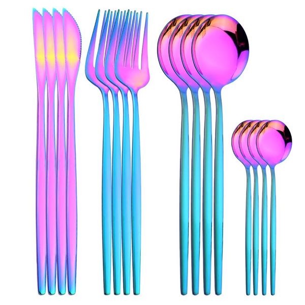dinnerware sets 16pcs rainbow flatware cutlery set knives forks coffee spoon tableware stainless steel wedding kitchen silverware
dinnerware sets 16pcs rainbow flatware cutlery set knives forks coffee spoon tableware stainless steel wedding kitchen silverware