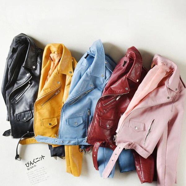 women's leather & faux autumn women pu jacket sashes soft zipper biker jackets female coat casual outwear mujer, Black
women's leather & faux autumn women pu jacket sashes soft zipper biker jackets female coat casual outwear mujer, Black