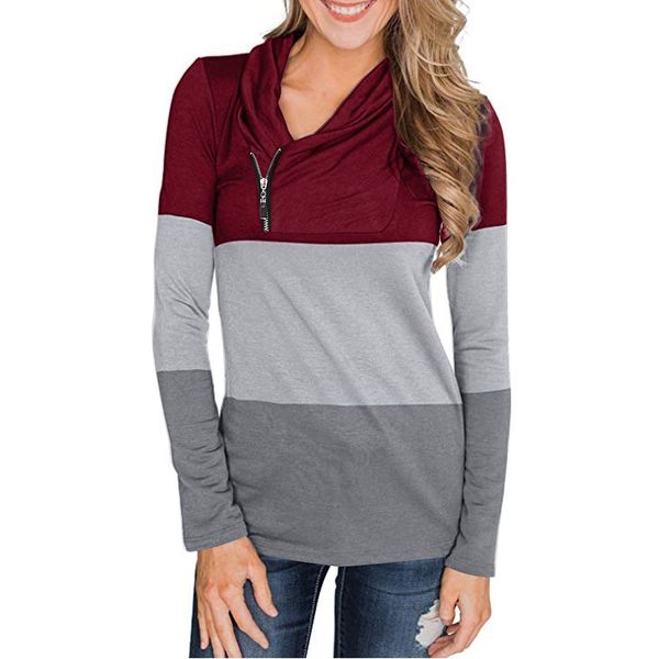 womens foldover collar zipper casual patchwork sweatshirts lady leisure long sleeve color block pullover streetwear hoodies, Black
womens foldover collar zipper casual patchwork sweatshirts lady leisure long sleeve color block pullover streetwear hoodies, Black