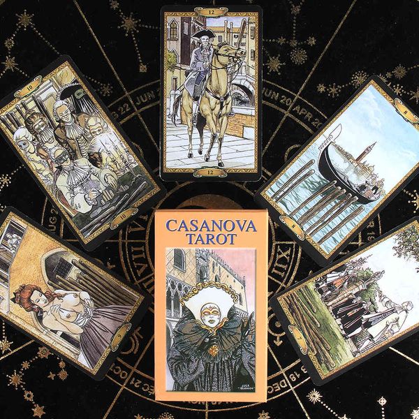 casanova tarot cards deck 78 cards full colors poker size high-quality durable paper divination card game
casanova tarot cards deck 78 cards full colors poker size high-quality durable paper divination card game