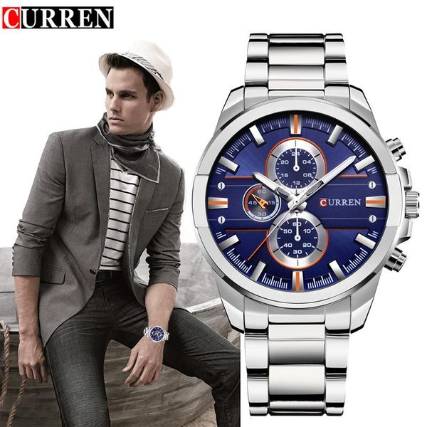wristwatches curren watch mens brand quartz casual business waterproof stainless steel man analog relogio, Slivery;brown
wristwatches curren watch mens brand quartz casual business waterproof stainless steel man analog relogio, Slivery;brown