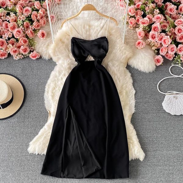 casual dresses black celebrity party banquet small dress design sense high-end backless, Black;gray
casual dresses black celebrity party banquet small dress design sense high-end backless, Black;gray