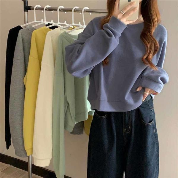 women's hoodies & sweatshirts short women pullover sweatshirt harajuku casual oversized hoodie solid korean spring autumn female o-neck, Black
women's hoodies & sweatshirts short women pullover sweatshirt harajuku casual oversized hoodie solid korean spring autumn female o-neck, Black