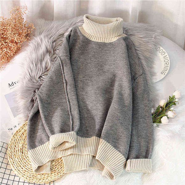 ebaihui woman turtleneck sweaters 2021 new fashion solid knitted pullover patchwork hem split jumper casual loose pull femme y1110, White;black
ebaihui woman turtleneck sweaters 2021 new fashion solid knitted pullover patchwork hem split jumper casual loose pull femme y1110, White;black
