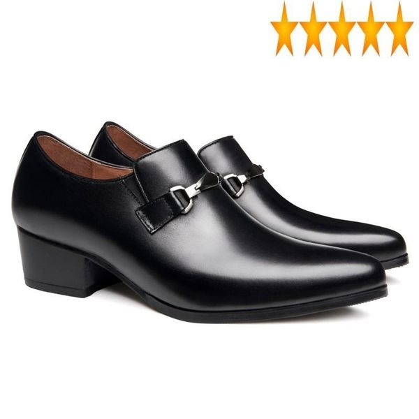 dress shoes men high genuine heel leather breathable pointed formal loafers england style black office footwear
dress shoes men high genuine heel leather breathable pointed formal loafers england style black office footwear
