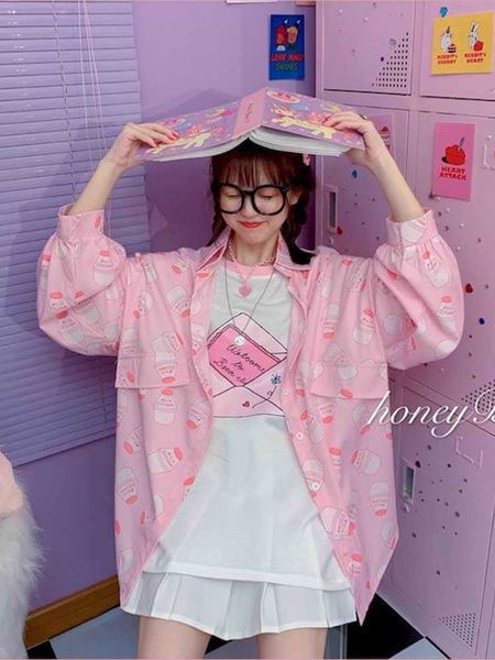 strawberry milk shirt beautiful girl loose korean retro early autumn long sleeve student polo women blouse 210526, White
strawberry milk shirt beautiful girl loose korean retro early autumn long sleeve student polo women blouse 210526, White