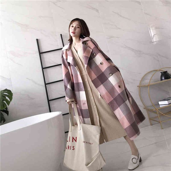 women's wool & blends winter coat women 100% korean plaid double sided long jacket for clothes casaco xw006 yy955 q43g, Black
women's wool & blends winter coat women 100% korean plaid double sided long jacket for clothes casaco xw006 yy955 q43g, Black
