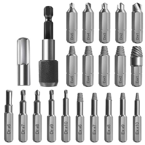 hand tools 22 pcs damaged screw extractor drill bit set broken speed out bolt stud remover tool
hand tools 22 pcs damaged screw extractor drill bit set broken speed out bolt stud remover tool