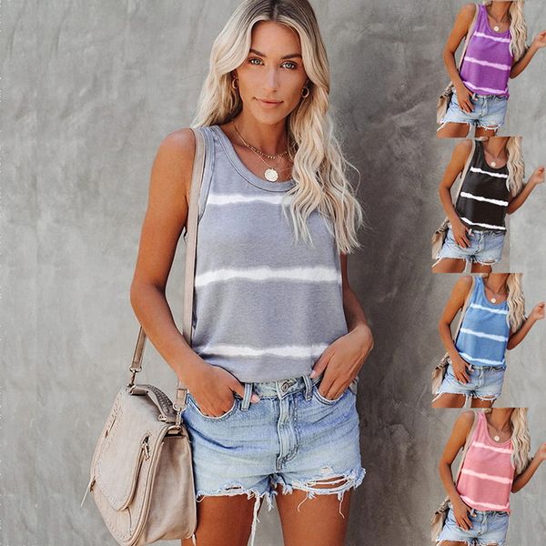 2021 cross-border european and american spring and summer new womens fashion all-match round neck sleeveless striped vest foreign trade, White
2021 cross-border european and american spring and summer new womens fashion all-match round neck sleeveless striped vest foreign trade, White