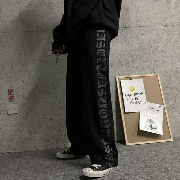 men's pants 2021 korean straight-leg sports dark black gothic letters harajuku loose casual wide-leg trousers men women jogging bottom
men's pants 2021 korean straight-leg sports dark black gothic letters harajuku loose casual wide-leg trousers men women jogging bottom