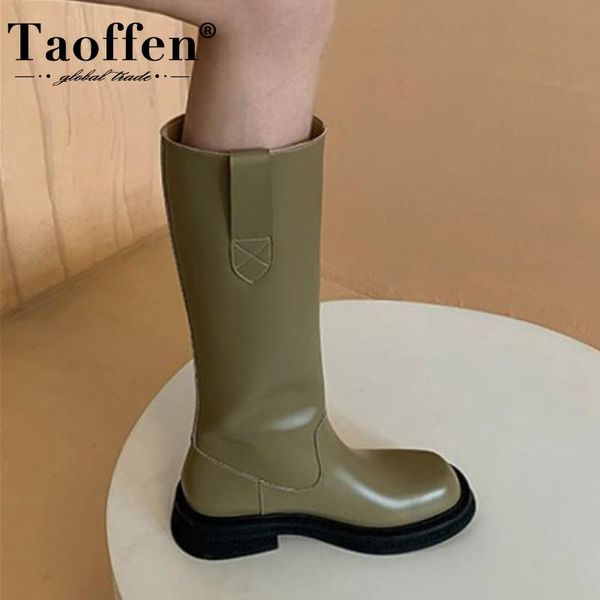 boots taoffen real leather knee high for women low heels slip on fashion winter long boot outdoor ladies footwear size 34-39, Black
boots taoffen real leather knee high for women low heels slip on fashion winter long boot outdoor ladies footwear size 34-39, Black