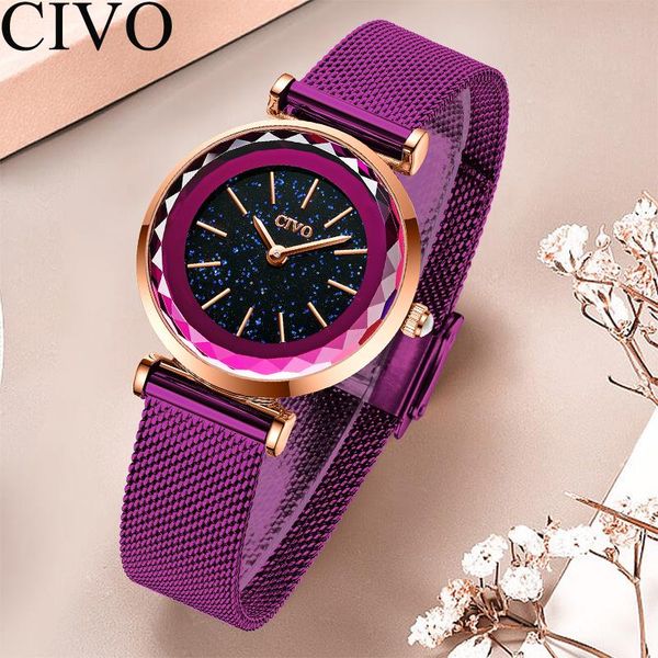 wholesale price civo fashion watches women casual wateproof purple stainless mesh quartz movement watch ladies relogio feminino wristwatches, Slivery;brown
wholesale price civo fashion watches women casual wateproof purple stainless mesh quartz movement watch ladies relogio feminino wristwatches, Slivery;brown