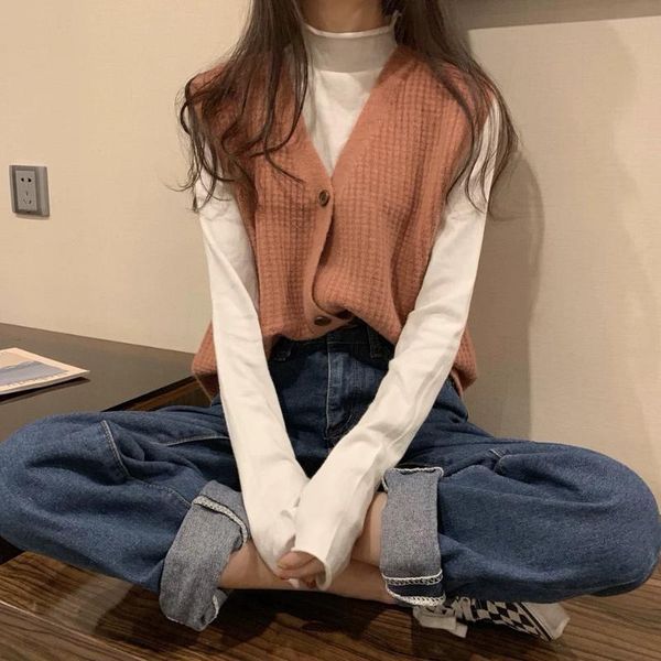 women's vests knitted vest coat for women autumn winter all -matching v-neck loose ins super lazy sweater sleeveless cardigan, Black;white
women's vests knitted vest coat for women autumn winter all -matching v-neck loose ins super lazy sweater sleeveless cardigan, Black;white