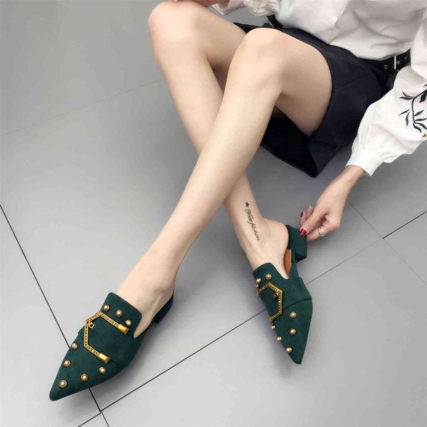 slippers fashion women pointed toe slides slip on metal belt buckle design flats heeled rivet casual pumps mules shoes 6xc2, Black
slippers fashion women pointed toe slides slip on metal belt buckle design flats heeled rivet casual pumps mules shoes 6xc2, Black