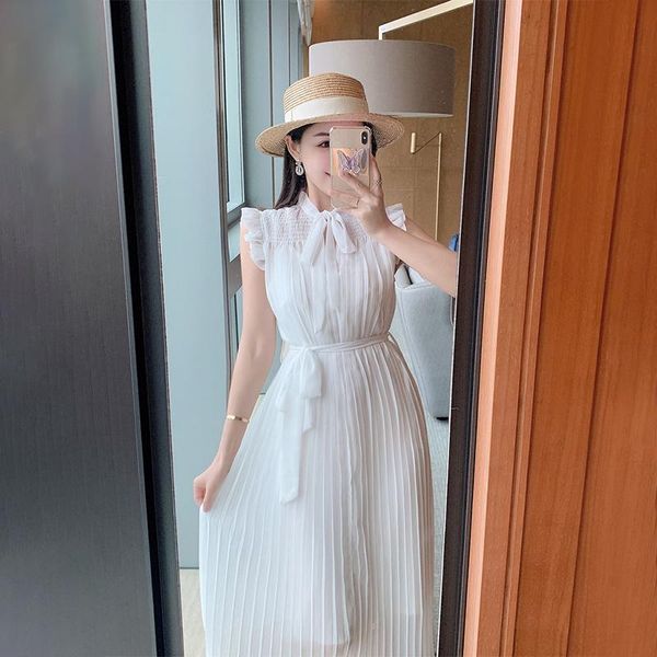 casual dresses classy summer vocation french lady white pleated chiffon dress midi one piece bow retro robe vestido, Black;gray
casual dresses classy summer vocation french lady white pleated chiffon dress midi one piece bow retro robe vestido, Black;gray