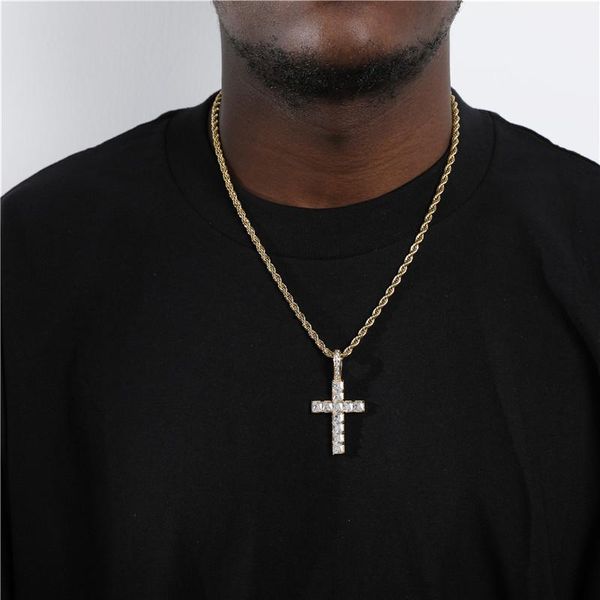 pendant necklaces hip hop bling iced out cubic zirconia stone copper baguette cross & pendants men with 4mm tennis chain charm jewelry, Silver
pendant necklaces hip hop bling iced out cubic zirconia stone copper baguette cross & pendants men with 4mm tennis chain charm jewelry, Silver