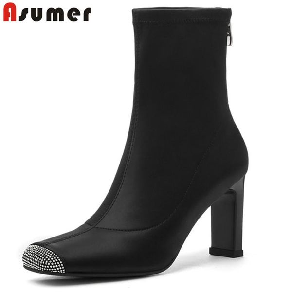 boots asumer 2021 arrive 8cm high heel party dress shoes women ankle square toe crystal zip spring autumn woman, Black
boots asumer 2021 arrive 8cm high heel party dress shoes women ankle square toe crystal zip spring autumn woman, Black