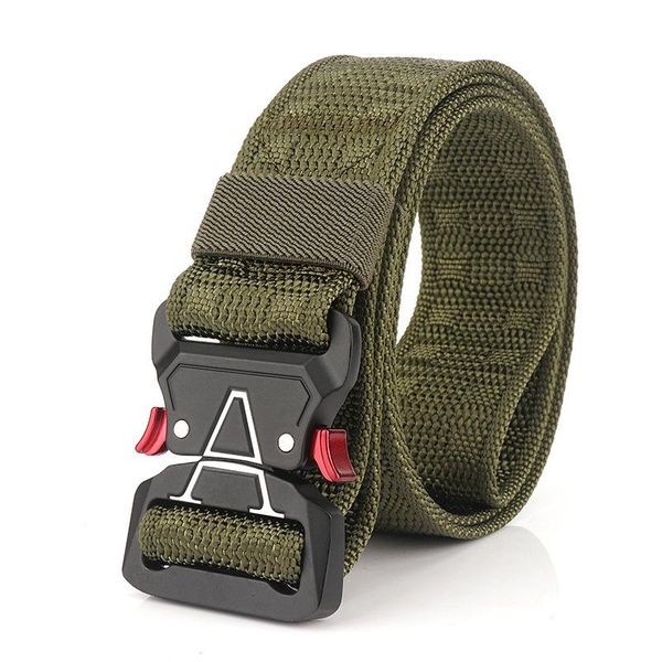 waist support tactical nylon belt adjustable quick release a letter pattern metal buckles non-slip canvas men belts army military waistband, Black;gray
waist support tactical nylon belt adjustable quick release a letter pattern metal buckles non-slip canvas men belts army military waistband, Black;gray