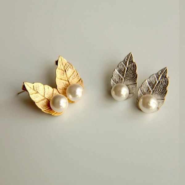 stud bohemian gold&silver color beautiful pearl leaf women's earring exquisite wedding bridal earrings christmas gift for girlfriends, Golden;silver
stud bohemian gold&silver color beautiful pearl leaf women's earring exquisite wedding bridal earrings christmas gift for girlfriends, Golden;silver