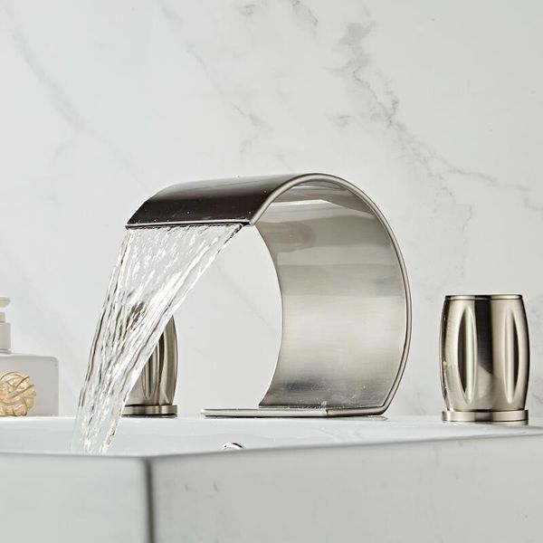 bathroom sink faucets basin faucet double handle three hole widespread nickel mixer and cold water wash
bathroom sink faucets basin faucet double handle three hole widespread nickel mixer and cold water wash