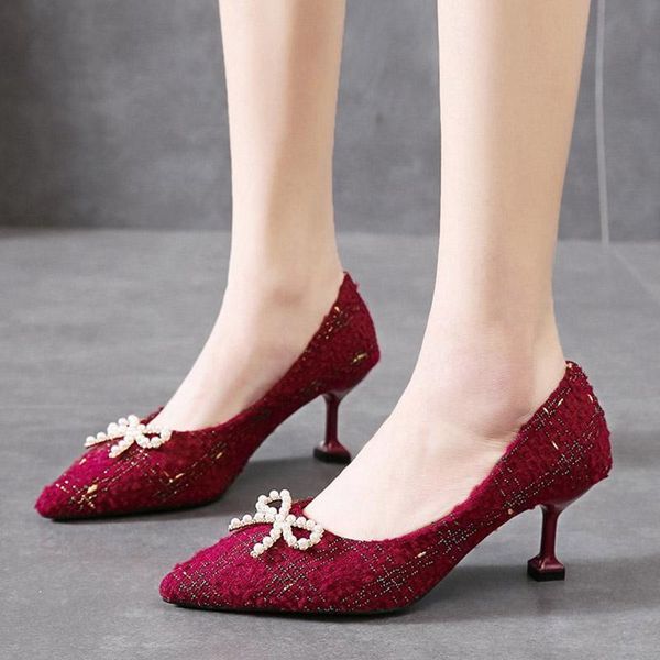 dress shoes women costume tweed high heels pearls bow pumps pointed toe stilettos plaid boat black red zapatos mujer
dress shoes women costume tweed high heels pearls bow pumps pointed toe stilettos plaid boat black red zapatos mujer