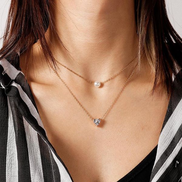 pendant necklaces 2 layers simple choker necklace for women gold silver color small heart bijoux girls fashion jewelry gift
pendant necklaces 2 layers simple choker necklace for women gold silver color small heart bijoux girls fashion jewelry gift