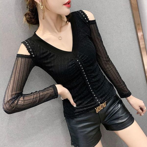 women's blouses & shirts 2021 women spring fashion casual solid blouse female hollow out v-neck long sleeve patchwork elegant slim shi, White
women's blouses & shirts 2021 women spring fashion casual solid blouse female hollow out v-neck long sleeve patchwork elegant slim shi, White