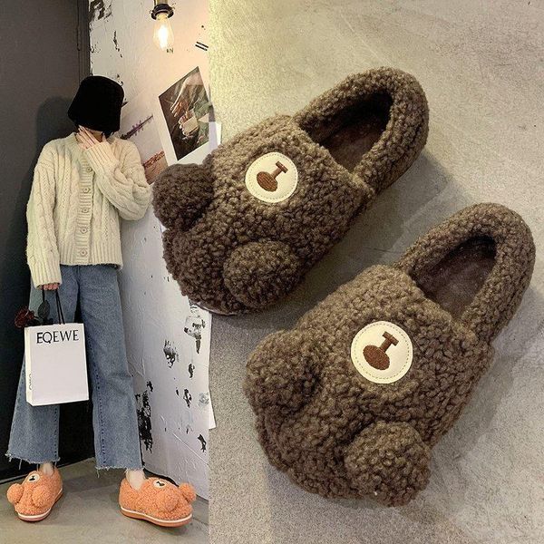 foreign trade fur slipper winter cartoon bear cotton slippers women's all-inclusive couple plus size plush cross-border, Black
foreign trade fur slipper winter cartoon bear cotton slippers women's all-inclusive couple plus size plush cross-border, Black
