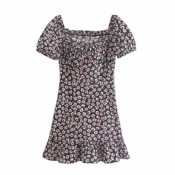 summer women floral dress short puff sleeves casual fashion vintage elegant lady woman short dress 210709, Black;gray
summer women floral dress short puff sleeves casual fashion vintage elegant lady woman short dress 210709, Black;gray