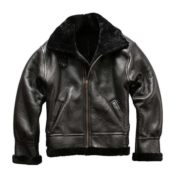 avfly mens down coats thick sheep leather and lamb wool fur b3 air force flight suit, Black
avfly mens down coats thick sheep leather and lamb wool fur b3 air force flight suit, Black