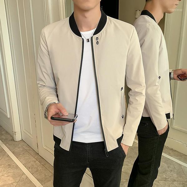 men's jackets 2021 autumn fashion stand collar zipper slim casual jacket, Black;brown
men's jackets 2021 autumn fashion stand collar zipper slim casual jacket, Black;brown