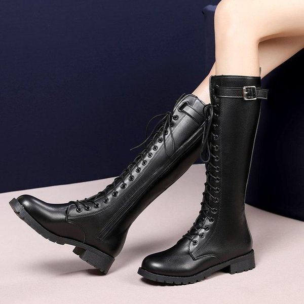 boots fashion women cross strap pu leather autumn winter knee high ladies round toe black botas mujer
boots fashion women cross strap pu leather autumn winter knee high ladies round toe black botas mujer