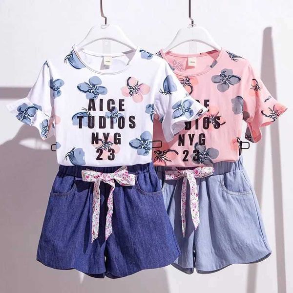 bear learder kids girls clothes sets summer toddler korea style flower collar striped t-shirt denim shorts kids clothes y0909, White
bear learder kids girls clothes sets summer toddler korea style flower collar striped t-shirt denim shorts kids clothes y0909, White